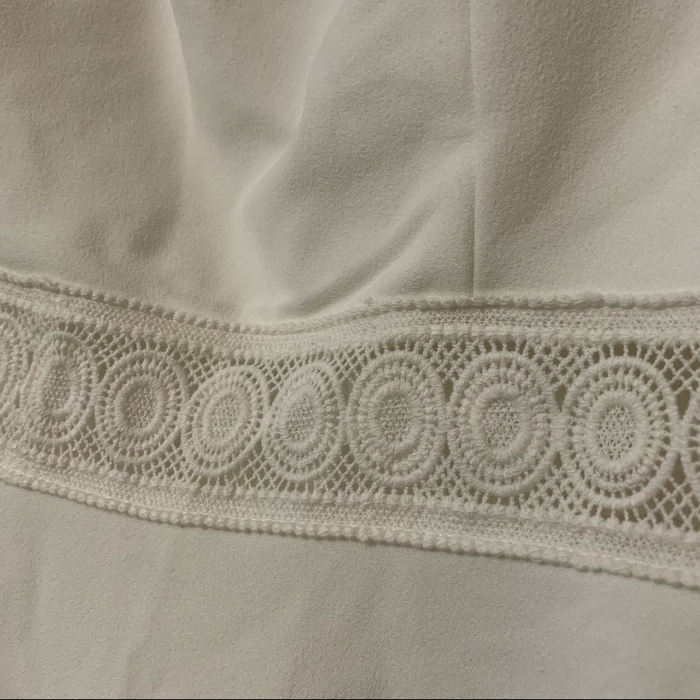 Alba Crochet Band White Mini Dress - NWT - Picture 8 of 13